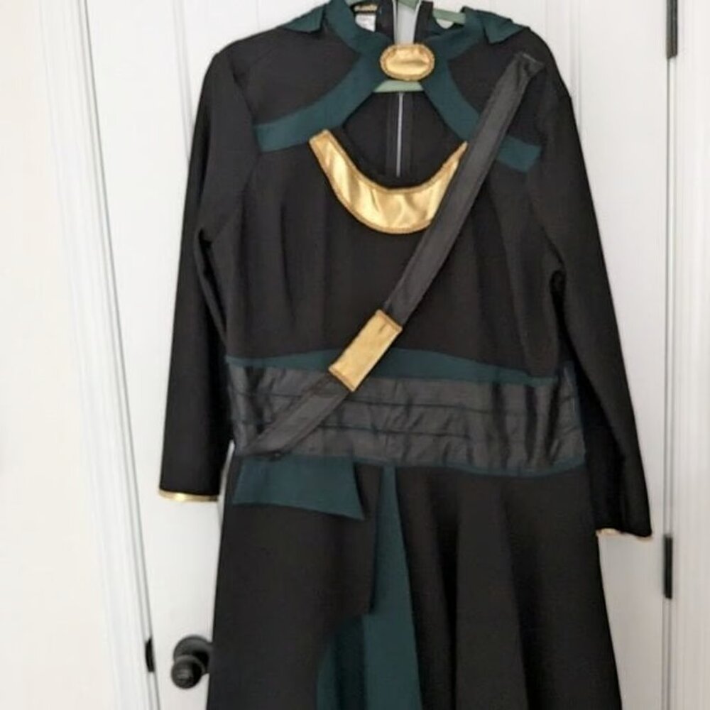 Loki Costume Dress with Cape
